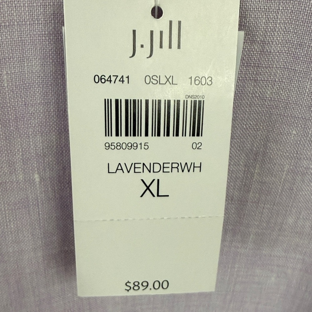 J. Jill Sleeveless Linen Dress in Lavender Size XL. NWT - Picture 3 of 6
